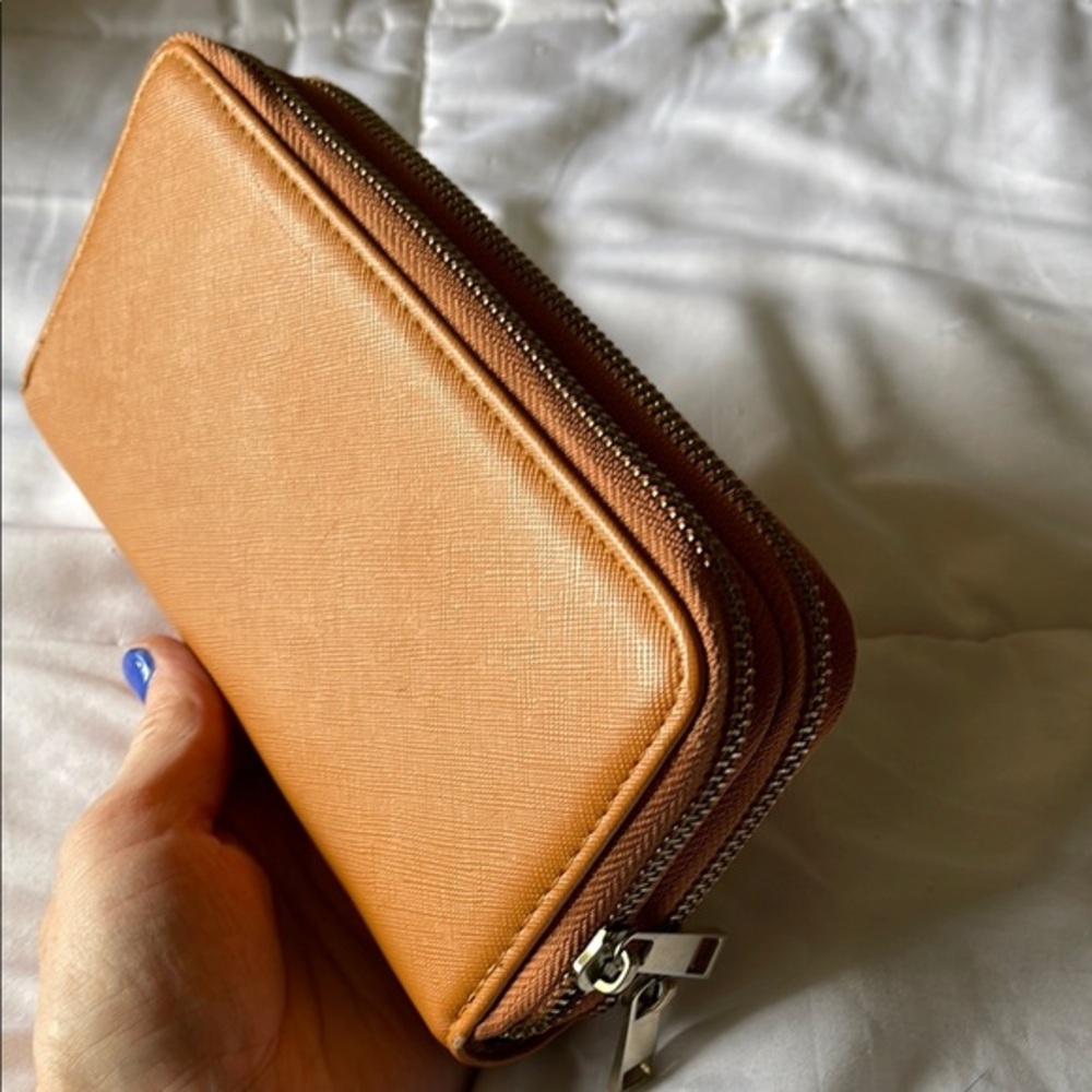 Tan Zip-Around Wallet